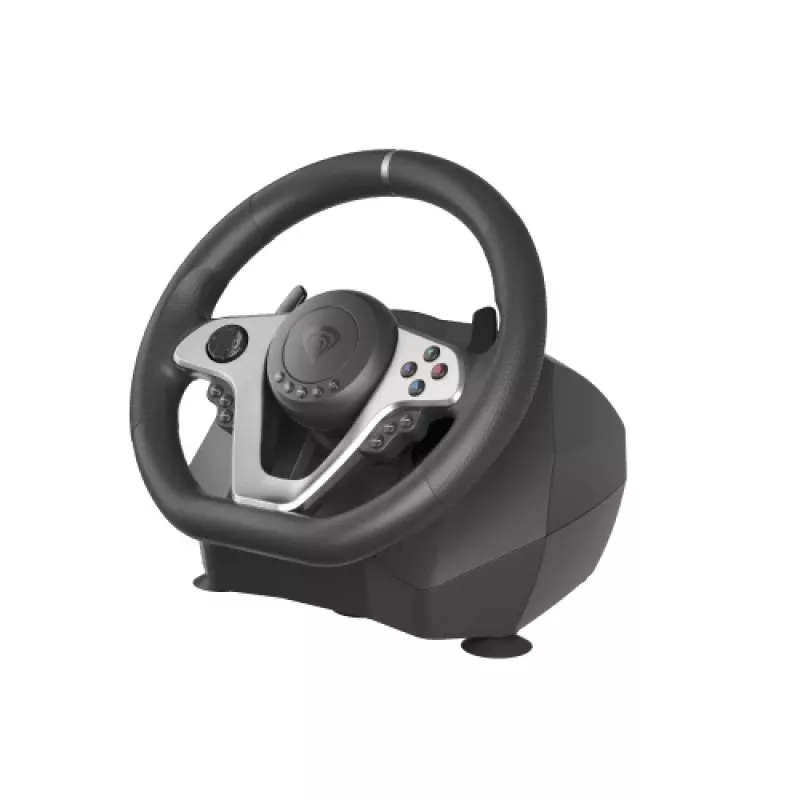 GENESIS Seaborg 400 Must, Silver USB rool + pedaalid Nintendo Switch, PC, PlayStation 4, Playstation 3, Xbox 360, Xbox One, Xbox One S, Xbox One X