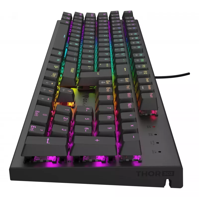 GENESIS Thor 303 klaviatuur mängimiseks USB QWERTZ Saksa must mehaaniline RGB