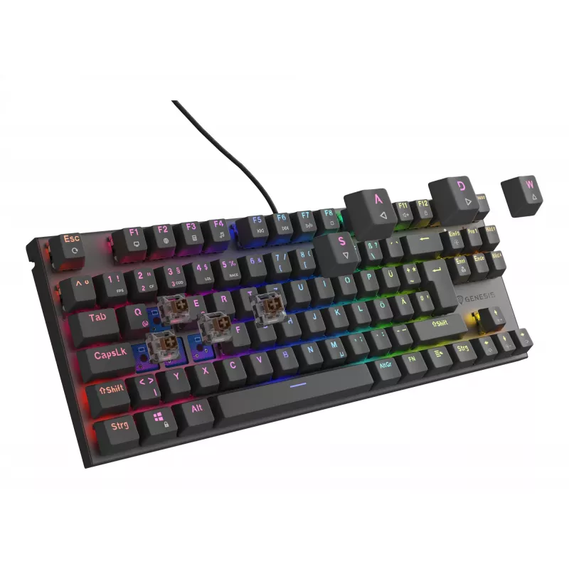 GENESIS Thor 303 TKL klaviatuur mänguritele USB QWERTZ Saksa Must