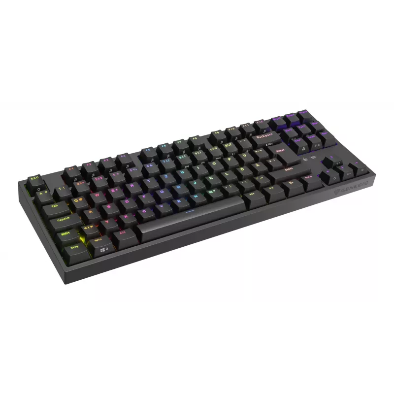 GENESIS Thor 404 TKL klaviatuur Gaming USB QWERTZ Saksa Must