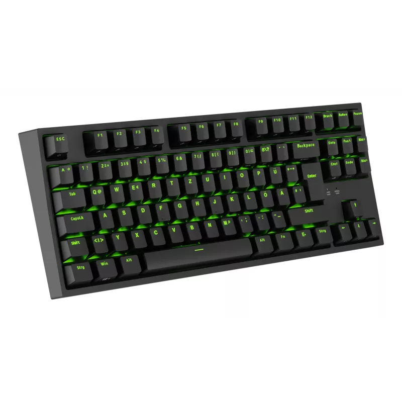 GENESIS Thor 404 TKL klaviatuur Gaming USB QWERTZ Saksa Must