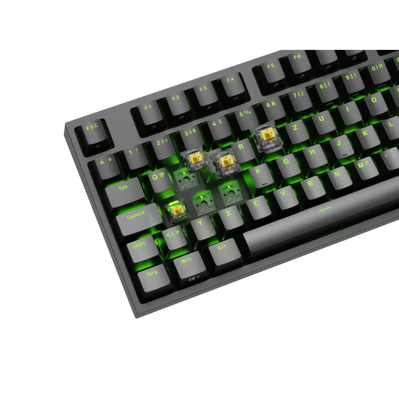 GENESIS Thor 404 TKL klaviatuur Gaming USB QWERTZ Saksa Must