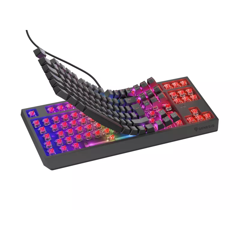 GENESIS Thor 230 TKL klaviatuur Mängimine USB QWERTY Hispaania Must