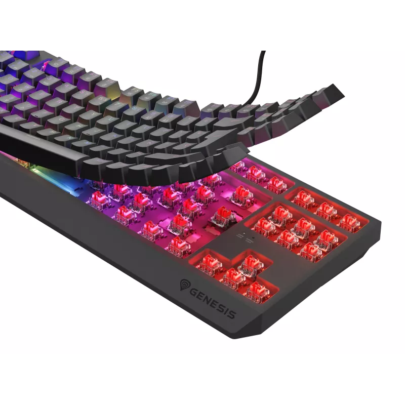 GENESIS Thor 230 TKL klaviatuur Mängimine USB QWERTY Hispaania Must