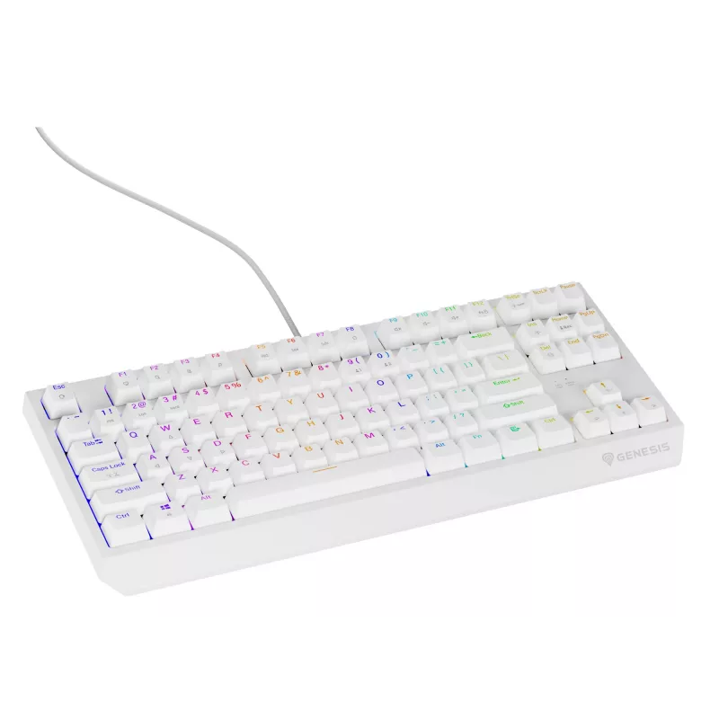 GENESIS Thor 230 TKL klaviatuur Mängimine USB QWERTY USA inglise Valge