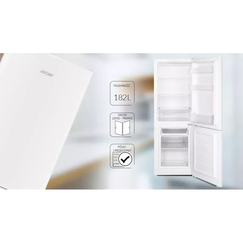 Külmik-sügavkülmik MPM MPM-182-KB-38W, eraldiseisev, kogumaht 182 L (külmik 121 L / sügavkülmik 52 L), valge, E klass