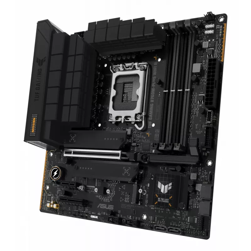 Emaplaat ASUS TUF GAMING B760M-PLUS WIFI II — Intel B760, LGA 1700, micro ATX, DDR5, 4 DIMM, Wi‑Fi 6E, 2.5 Gb LAN