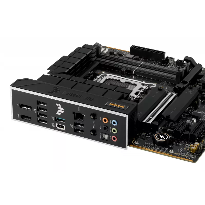 Emaplaat ASUS TUF GAMING B760M-PLUS WIFI II — Intel B760, LGA 1700, micro ATX, DDR5, 4 DIMM, Wi‑Fi 6E, 2.5 Gb LAN
