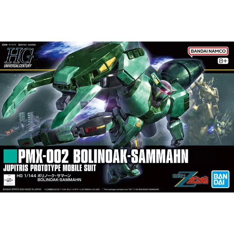 plastik model kit Bandai HGUC 1/144 PMX-002 Bolinoak-Sammahn – 1/144 mõõtkavas