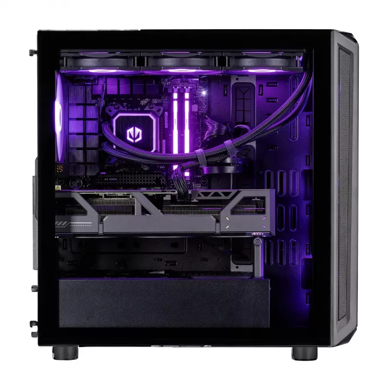 Töölaudarvuti ActiveJet MIDI Tower AMD Ryzen 7 9700X, 32GB DDR5 6000MHz, 1TB SSD, Radeon RX 9060 XT 16GB, Windows 11 Pro, 850W, must
