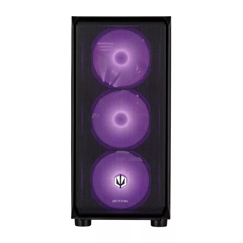 Töölaudarvuti ActiveJet MIDI Tower AMD Ryzen 7 9700X, 32GB DDR5 6000MHz, 1TB SSD, Radeon RX 9060 XT 16GB, Windows 11 Pro, 850W, must