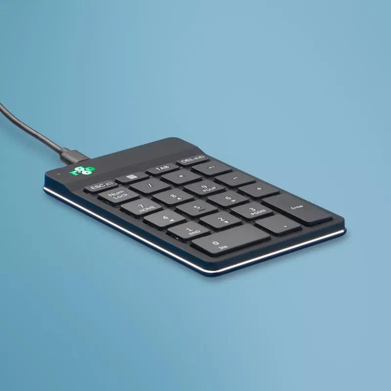 R-Go Tools Numpad Break numbriklaviatuur, ergonoomiline numbriklahvistik koos pausitarkvaraga, juhtmega, must