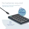 R-Go Tools Numeric keypad R-Go Numpad Break, ergonoomiline numbriklaviatuur koos puhkuse tarkvaraga, bluetooth, must
