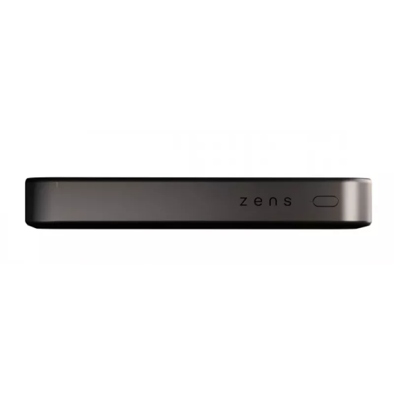 ZENS Powerbank õhuke Qi2 Al 10000mAh Must