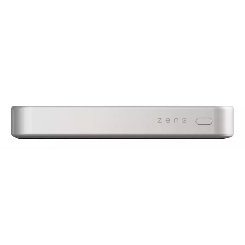ZENS Powerbank õhuke Qi2 Al 10000mah Valge