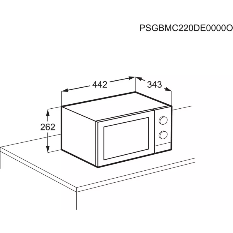 Lauapealne grillmikrolaineahi Electrolux EMZ421MMTI — 800 W, 20 L, titaan, 270 mm pöördalus