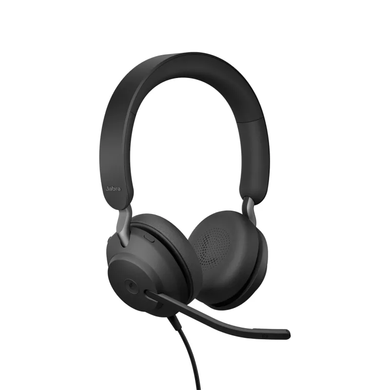 Jabra Evolve2 40 USB-A, MS Teams Stereo, juhtmega, kontor/kõnekeskus, 20–20000 Hz, 188 g, peakomplekt, must