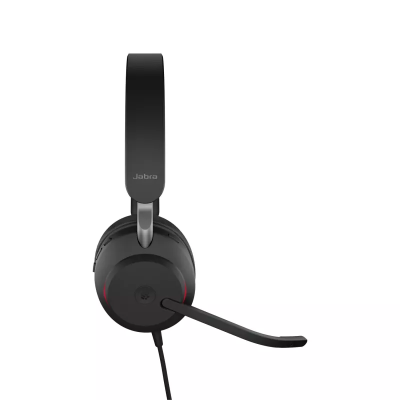Jabra Evolve2 40 USB-A, MS Teams Stereo, juhtmega, kontor/kõnekeskus, 20–20000 Hz, 188 g, peakomplekt, must