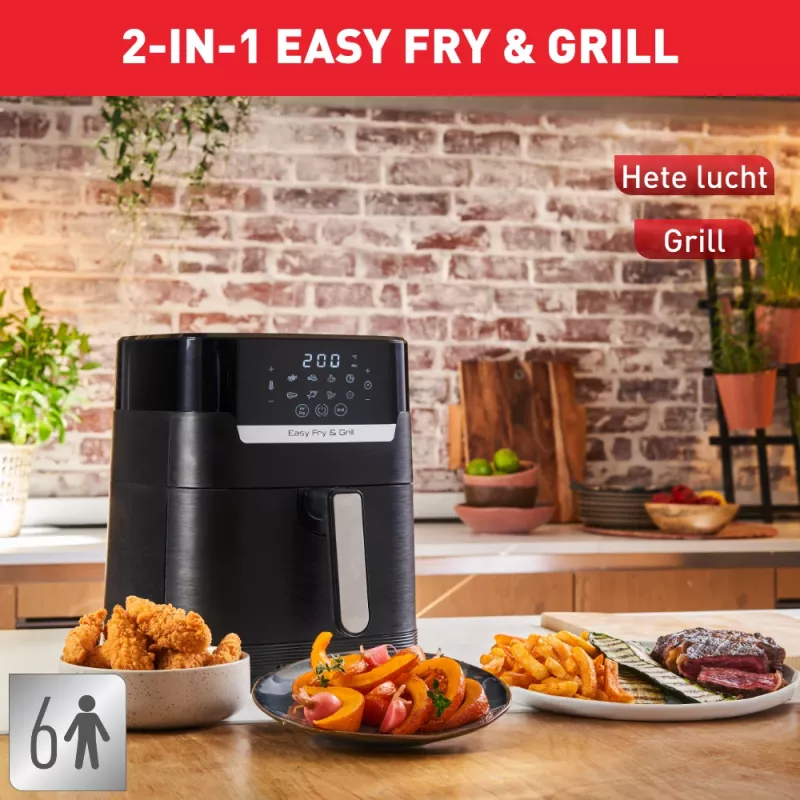 Tefal Easy Fry & Grill EY5058 Single 4.2 L Eraldiseisev 1550 W Kuumaõhufritüür Must