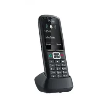 DECT-telefon Auerswald COMfortel M-730 — juhtmeta lauatelefon, 2,4-tolline ekraan, valjuhääldi, helistaja ID, SMS, must