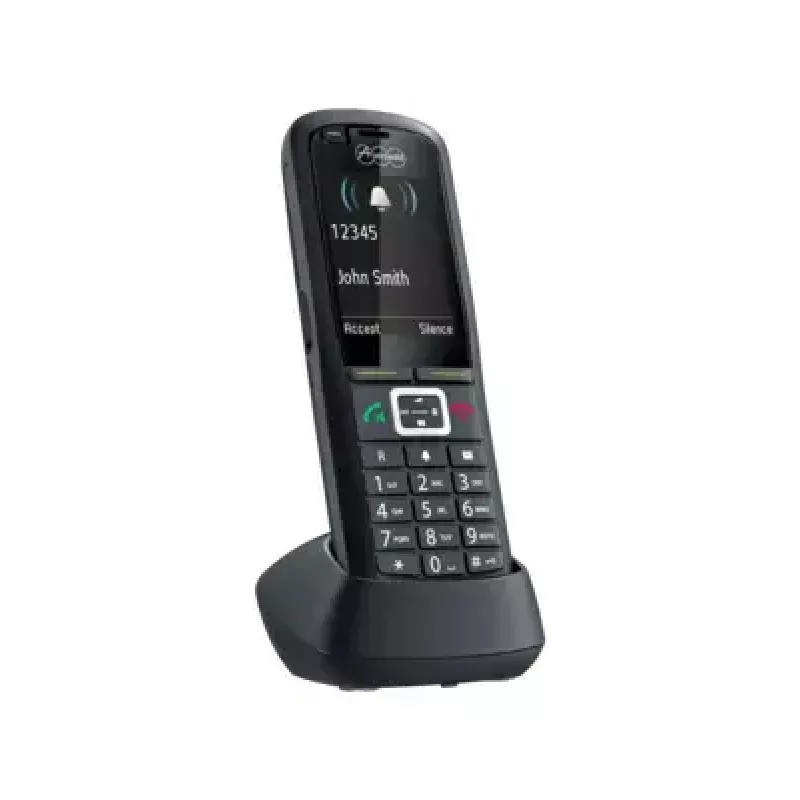 DECT-telefon Auerswald COMfortel M-730 — juhtmeta lauatelefon, 2,4-tolline ekraan, valjuhääldi, helistaja ID, SMS, must