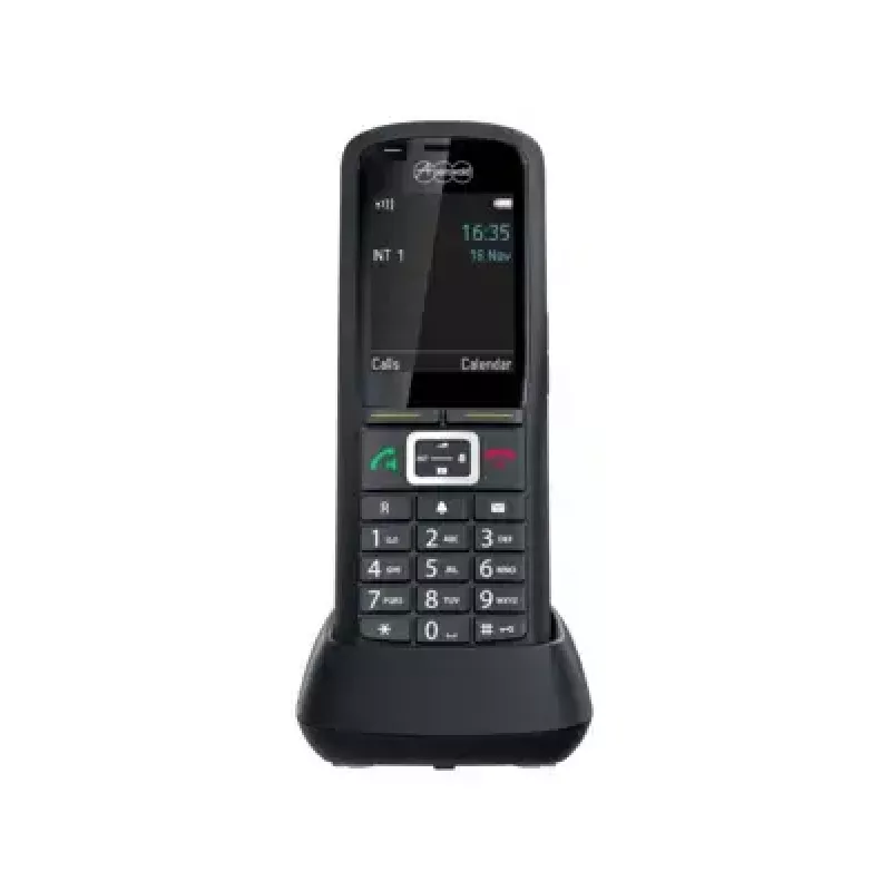DECT-telefon Auerswald COMfortel M-730 — juhtmeta lauatelefon, 2,4-tolline ekraan, valjuhääldi, helistaja ID, SMS, must