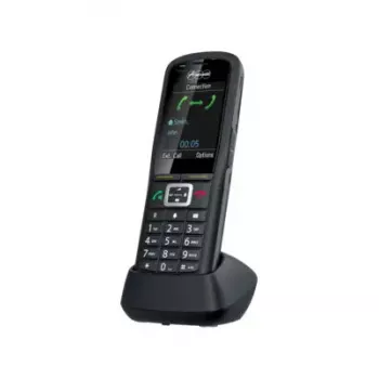 DECT-telefon Auerswald COMfortel M-730 — juhtmeta lauatelefon, 2,4-tolline ekraan, valjuhääldi, helistaja ID, SMS, must