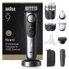 Braun BeardTrimmer 9 BT9560 habemetrimmer Aku 52 2 cm Wet & Dry Must, Hõbedane