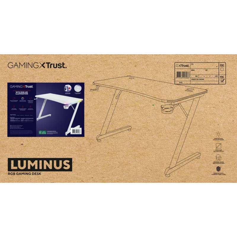Trust GXT 709W LUMINUS Valge