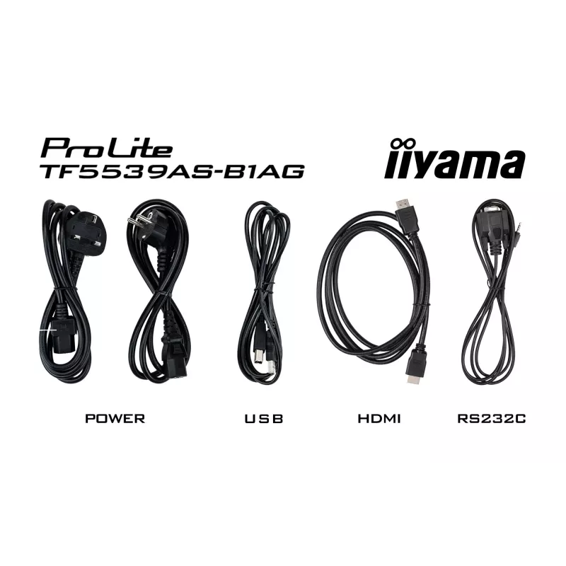 iiyama TF5539AS-B1AG Signage-ekraan Kioski disain 138.7 cm (54.6 tolli) LED 435 cd/m² 4K Ultra HD Must Puuteekraan Sisseehitatud protsessor Android 11 24/7
