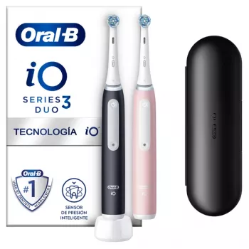 Oral-B iO3 Duo täiskasvanutele mõeldud vibreeriv hambahari must, roosa, valge
