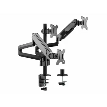 Equip 17 inch-27 inch Triple Monitor Desk Mount Bracket, Klamber, 21 kg, 75 x 75 mm, 100 x 100 mm, Kõrguse reguleerimine, Must