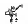 Equip 17 inch-27 inch Triple Monitor Desk Mount Bracket, Klamber, 21 kg, 75 x 75 mm, 100 x 100 mm, Kõrguse reguleerimine, Must