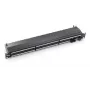 Equip 24-pordine Cat.6A varjestatud patch-paneel, must, RJ-45, kuldne, Cat6a, rack-paigaldus, 1U, must