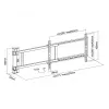 Equip 32-tolline kuni 75-tolline mootoriga teleri pöördseinakinnitusklamber, 50 kg, 81,3 cm (32 tolli), 190,5 cm (75 tolli), 200 x 200 mm, 600 x 400 mm, Must