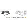 Equip 37–90-tolline kallutatav/pööratav TV seinakinnitus, 200 x 200 mm, 816 x 410 mm, -15 kuni 5°, -60 kuni 60°, teras, must
