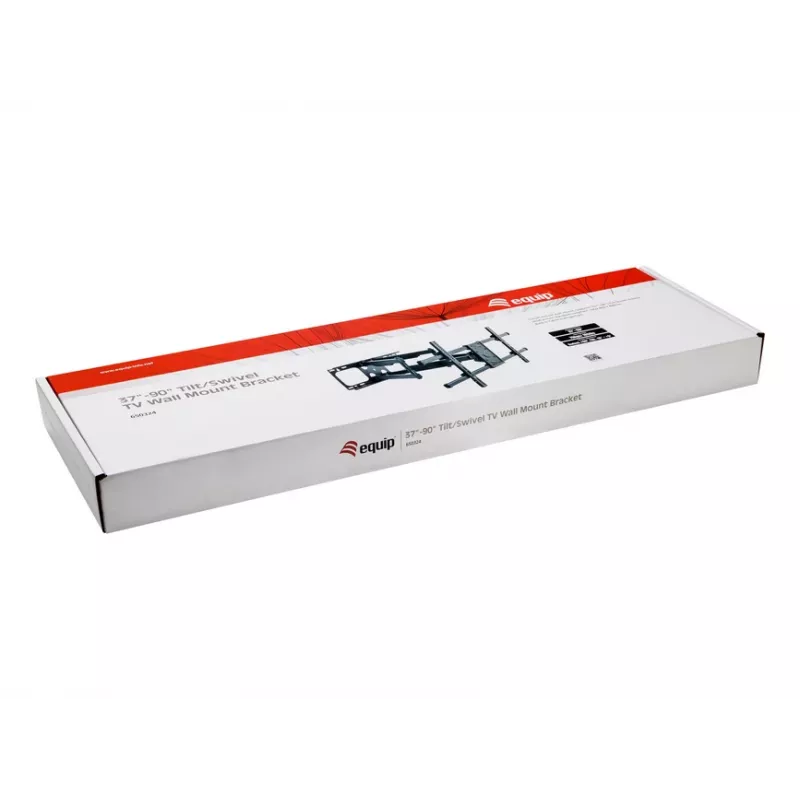 Equip 37–90-tolline kallutatav/pööratav TV seinakinnitus, 200 x 200 mm, 816 x 410 mm, -15 kuni 5°, -60 kuni 60°, teras, must