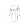 Equip 55-tolline kuni 100-tolline fikseeritud motoriseeritud seinakinnitus, 139,7 cm (55 tolli), 2,54 m (100 tolli), 200 x 200 mm, 800 x 600 mm, alumiinium, plast, roostevaba teras, must