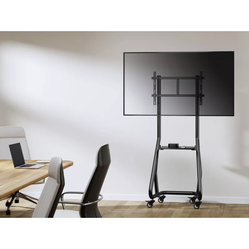 Equip 37 tolli–80 tolli raskeveo TV-käru, 94 cm (37 tolli), 2,03 m (80 tolli), 200 x 200 mm, 600 x 400 mm, Alumiinium, Plast, Roostevaba teras, Must