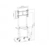 Equip 37 tolli–80 tolli raskeveo TV-käru, 94 cm (37 tolli), 2,03 m (80 tolli), 200 x 200 mm, 600 x 400 mm, Alumiinium, Plast, Roostevaba teras, Must