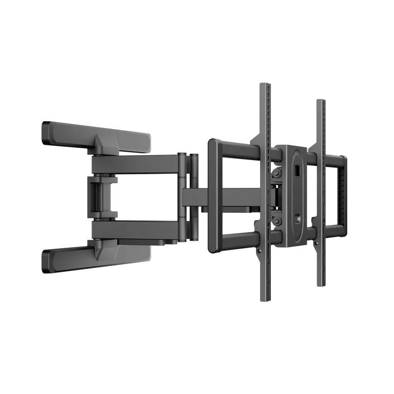 Equip 43-tolline kuni 100-tolline täisliigutusega telerikinnitusklamber, 200 x 200 mm, 800 x 400 mm, -10 - 5°, -60 - 60°, plast, roostevaba teras, must