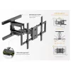 Equip 43-tolline kuni 100-tolline täisliigutusega telerikinnitusklamber, 200 x 200 mm, 800 x 400 mm, -10 - 5°, -60 - 60°, plast, roostevaba teras, must