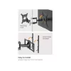 Equip 43-tolline kuni 100-tolline täisliigutusega telerikinnitusklamber, 200 x 200 mm, 800 x 400 mm, -10 - 5°, -60 - 60°, plast, roostevaba teras, must