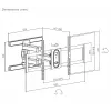 Equip 43-tolline kuni 100-tolline täisliigutusega telerikinnitusklamber, 200 x 200 mm, 800 x 400 mm, -10 - 5°, -60 - 60°, plast, roostevaba teras, must