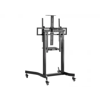 Equip mobiilne motoriseeritud LFD-käru 55-100 tolli, 2,54 m (100 tolli), 200 x 200 mm, 800 x 600 mm, -10 - 5°, Alumiinium, Plast, Roostevaba teras, Must
