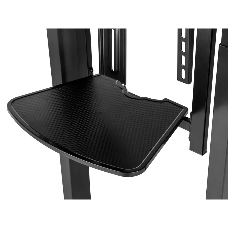 Equip mobiilne motoriseeritud LFD-käru 55-100 tolli, 2,54 m (100 tolli), 200 x 200 mm, 800 x 600 mm, -10 - 5°, Alumiinium, Plast, Roostevaba teras, Must