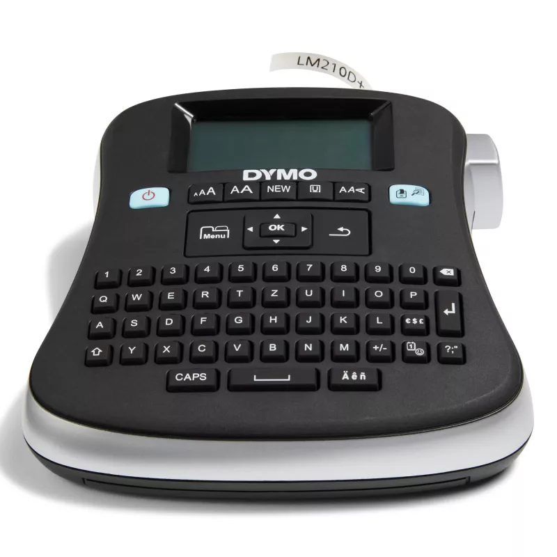 DYMO LabelManager ™ 210D QWERTZ Kitcase, QWERTZ, termosiire, 180 x 180 DPI, 12 mm/s, must, hall