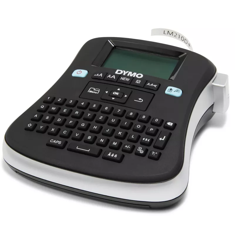 DYMO LabelManager ™ 210D QWERTZ Kitcase, QWERTZ, termosiire, 180 x 180 DPI, 12 mm/s, must, hall