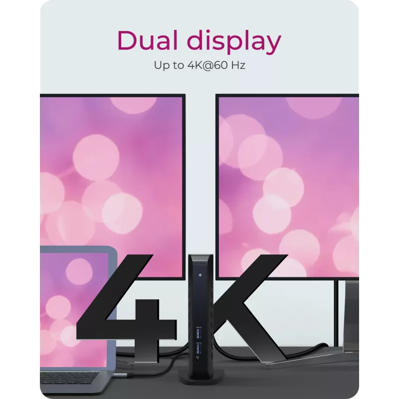 ICY BOX IB-DK2252AC Juhtmega USB 3.2 Gen 1 (3.1 Gen 1) USB-C Must