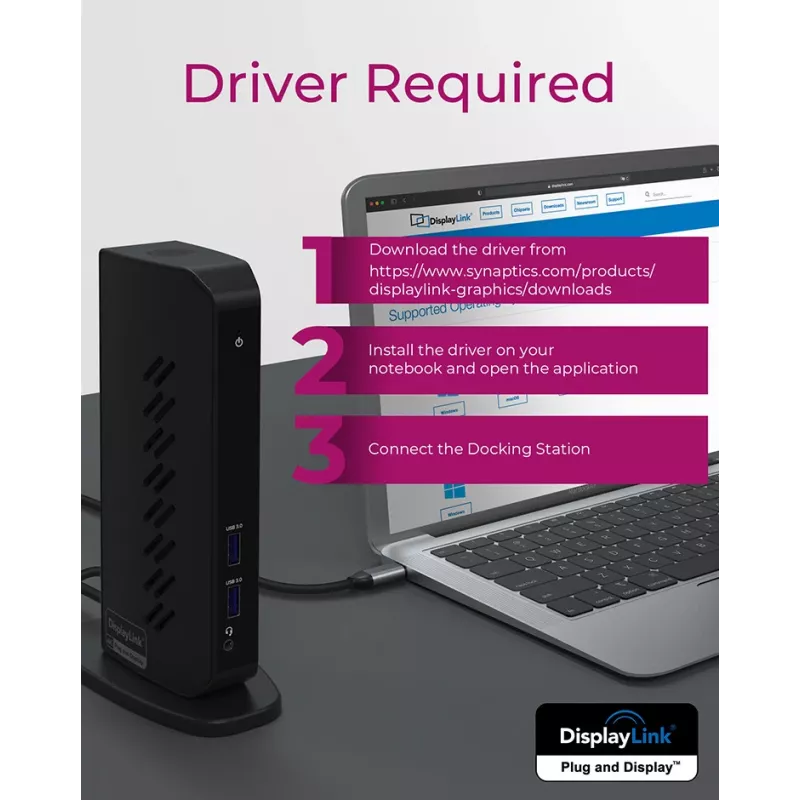 ICY BOX IB-DK2252AC Juhtmega USB 3.2 Gen 1 (3.1 Gen 1) USB-C Must